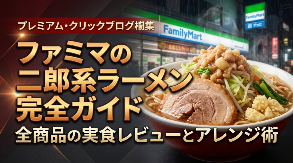 ファミマの二郎系ラーメン完全ガイド｜全商品の実食レビューとアレンジ術