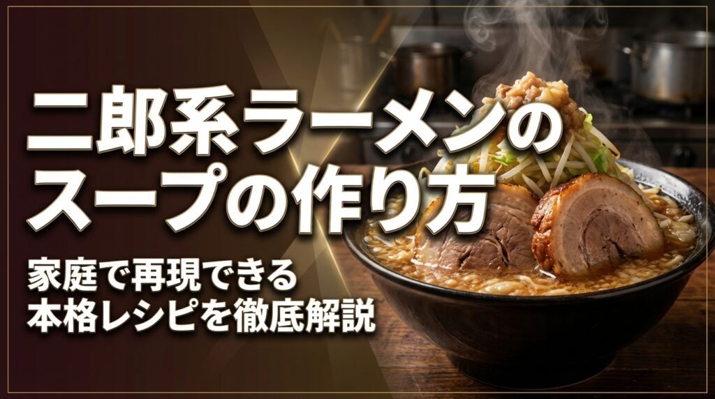 二郎系ラーメンのスープの作り方｜家庭で再現できる本格レシピを徹底解説