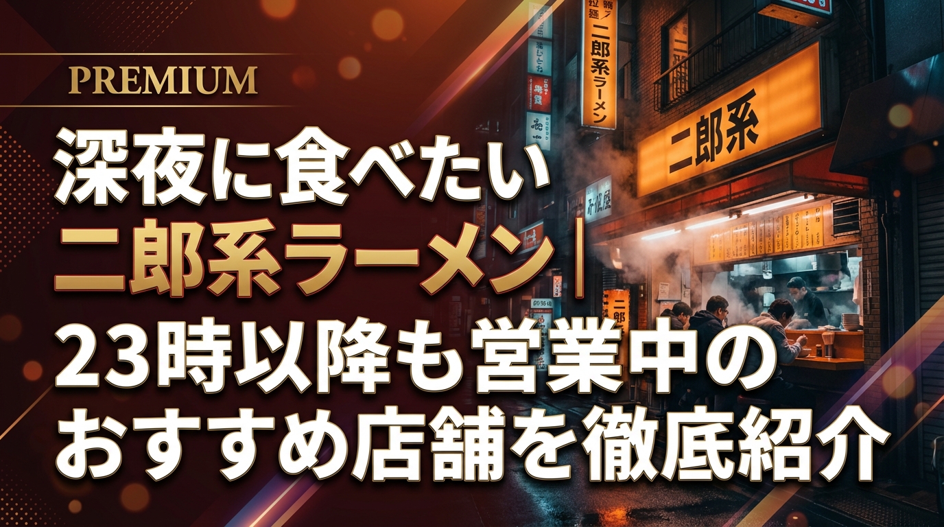 深夜に食べたい二郎系ラーメン|23時以降も営業中のおすすめ店舗を徹底紹介
