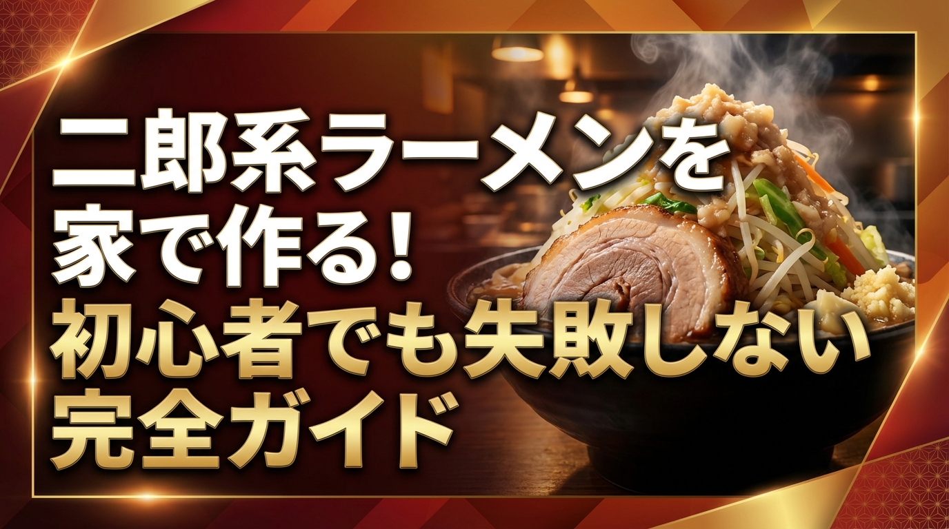 二郎系ラーメンを家で作る！初心者でも失敗しない完全ガイド