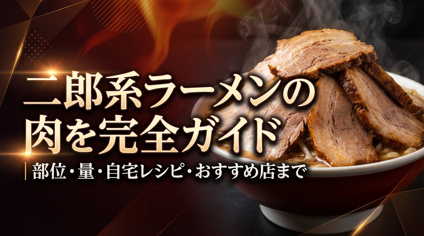 二郎系ラーメンの肉を完全ガイド|部位・量・自宅レシピ・おすすめ店まで