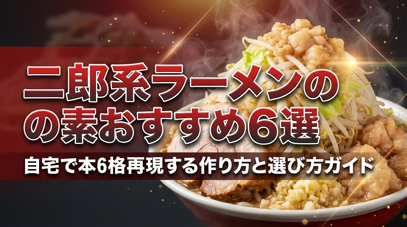 二郎系ラーメンの素おすすめ6選｜自宅で本格再現する作り方と選び方ガイド