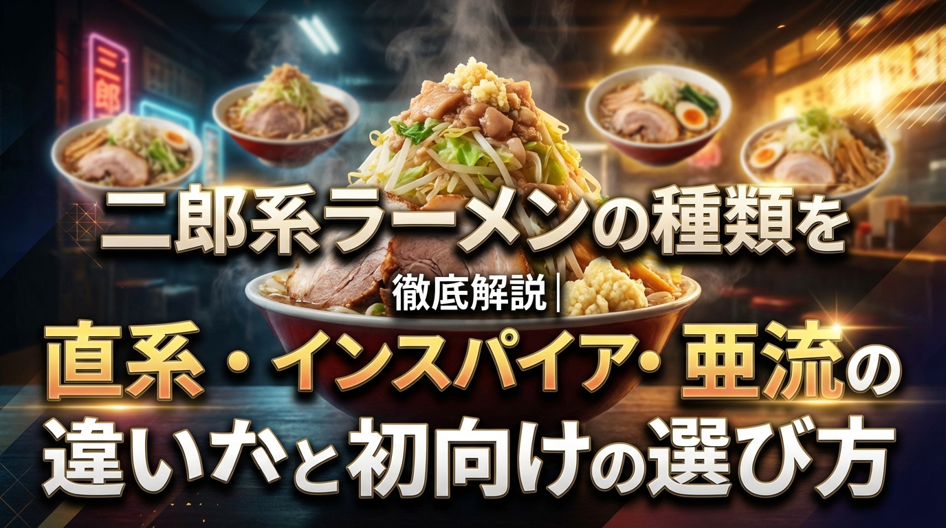 二郎系ラーメンの種類を徹底解説|直系・インスパイア・亜流の違いと初心者向けの選び方