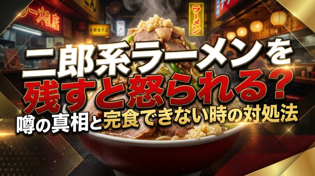 二郎系ラーメンを残すと怒られる？噂の真相と完食できない時の対処法