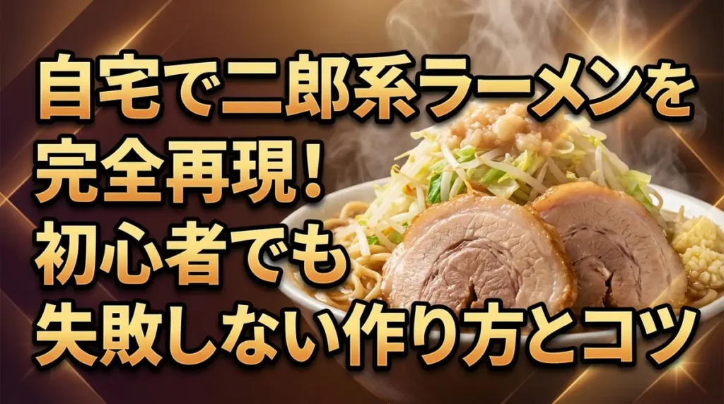自宅で二郎系ラーメンを完全再現！初心者でも失敗しない作り方とコツ