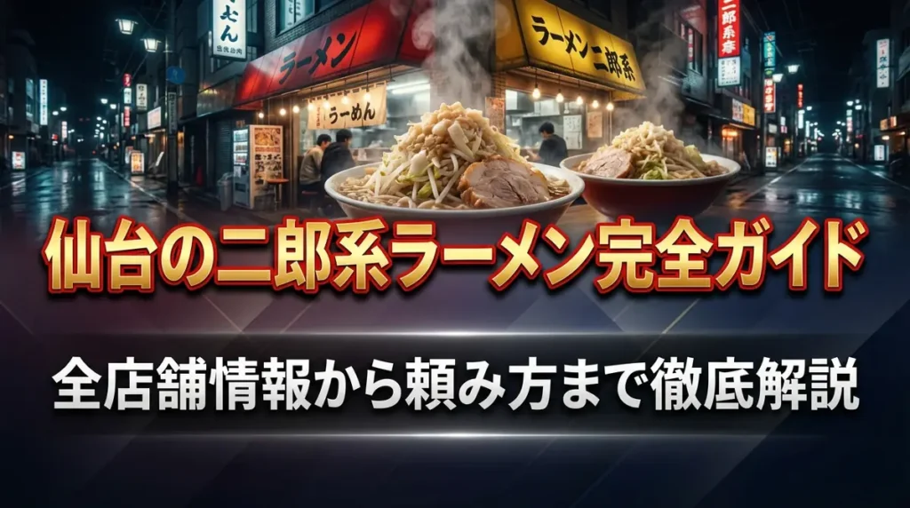 仙台の二郎系ラーメン完全ガイド｜全店舗情報から頼み方まで徹底解説