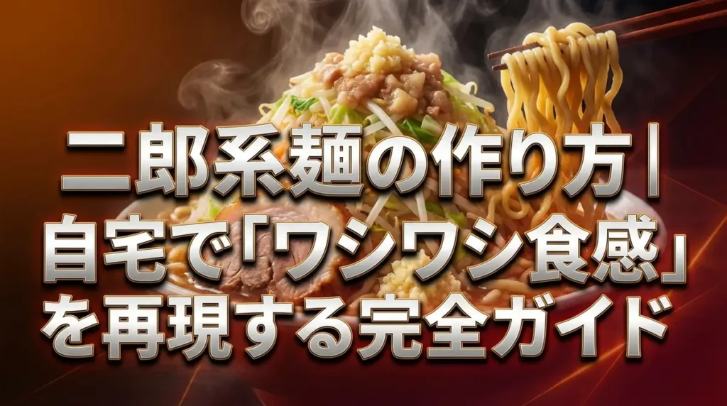 二郎系麺の作り方｜自宅で「ワシワシ食感」を再現する完全ガイド